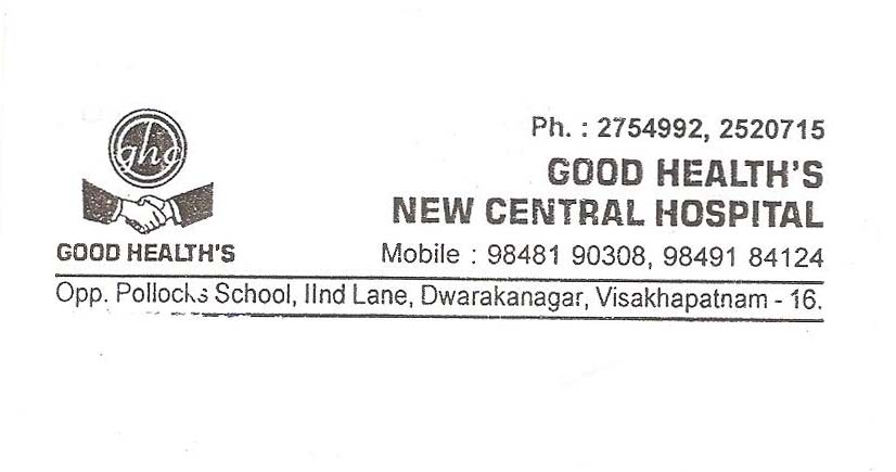 GOOD HEALTHS NEW CENTRAL HOSPI,GOOD HEALTHS NEW CENTRAL HOSPIHospitals Nursing Homes,GOOD HEALTHS NEW CENTRAL HOSPIHospitals Nursing HomesDwarakanagar, GOOD HEALTHS NEW CENTRAL HOSPI contact details, GOOD HEALTHS NEW CENTRAL HOSPI address, GOOD HEALTHS NEW CENTRAL HOSPI phone numbers, GOOD HEALTHS NEW CENTRAL HOSPI map, GOOD HEALTHS NEW CENTRAL HOSPI offers, Visakhapatnam Hospitals Nursing Homes, Vizag Hospitals Nursing Homes, Waltair Hospitals Nursing Homes,Hospitals Nursing Homes Yellow Pages, Hospitals Nursing Homes Information, Hospitals Nursing Homes Phone numbers,Hospitals Nursing Homes address