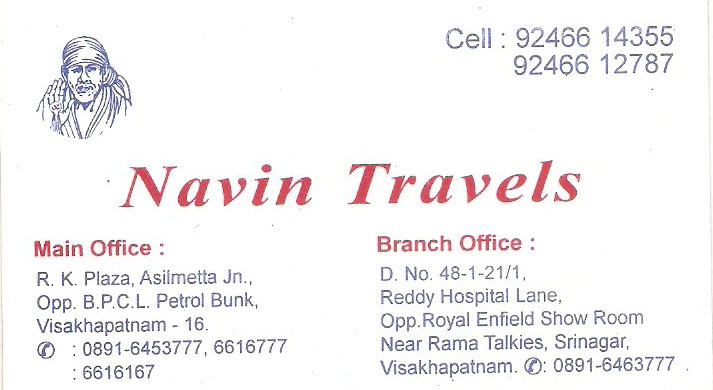 NAVIN TRAVELS,NAVIN TRAVELSTravel Agents,NAVIN TRAVELSTravel Agents, NAVIN TRAVELS contact details, NAVIN TRAVELS address, NAVIN TRAVELS phone numbers, NAVIN TRAVELS map, NAVIN TRAVELS offers, Visakhapatnam Travel Agents, Vizag Travel Agents, Waltair Travel Agents,Travel Agents Yellow Pages, Travel Agents Information, Travel Agents Phone numbers,Travel Agents address