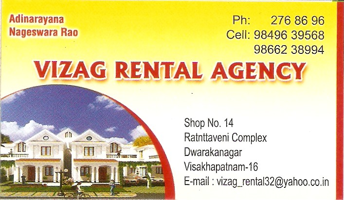 VIZAG RENTAL AGENCY,VIZAG RENTAL AGENCY,VIZAG RENTAL AGENCYDwarakanagar, VIZAG RENTAL AGENCY contact details, VIZAG RENTAL AGENCY address, VIZAG RENTAL AGENCY phone numbers, VIZAG RENTAL AGENCY map, VIZAG RENTAL AGENCY offers, Visakhapatnam , Vizag , Waltair , Yellow Pages,  Information,  Phone numbers, address