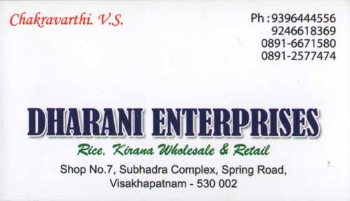 DHARANI ENTERPRISES,DHARANI ENTERPRISESEnterprises,DHARANI ENTERPRISESEnterprisesSpring Road, DHARANI ENTERPRISES contact details, DHARANI ENTERPRISES address, DHARANI ENTERPRISES phone numbers, DHARANI ENTERPRISES map, DHARANI ENTERPRISES offers, Visakhapatnam Enterprises, Vizag Enterprises, Waltair Enterprises,Enterprises Yellow Pages, Enterprises Information, Enterprises Phone numbers,Enterprises address