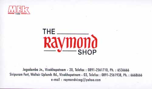 THE RAYMOND SHOP,THE RAYMOND SHOPClothes Shops,THE RAYMOND SHOPClothes ShopsJagadamba, THE RAYMOND SHOP contact details, THE RAYMOND SHOP address, THE RAYMOND SHOP phone numbers, THE RAYMOND SHOP map, THE RAYMOND SHOP offers, Visakhapatnam Clothes Shops, Vizag Clothes Shops, Waltair Clothes Shops,Clothes Shops Yellow Pages, Clothes Shops Information, Clothes Shops Phone numbers,Clothes Shops address