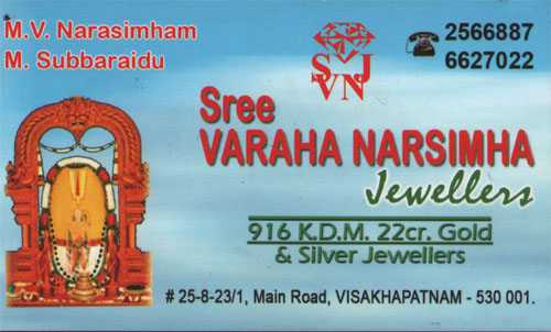 SREE VARAHA NARSIMHA,SREE VARAHA NARSIMHAJewellers,SREE VARAHA NARSIMHAJewellersPoorna Market, SREE VARAHA NARSIMHA contact details, SREE VARAHA NARSIMHA address, SREE VARAHA NARSIMHA phone numbers, SREE VARAHA NARSIMHA map, SREE VARAHA NARSIMHA offers, Visakhapatnam Jewellers, Vizag Jewellers, Waltair Jewellers,Jewellers Yellow Pages, Jewellers Information, Jewellers Phone numbers,Jewellers address